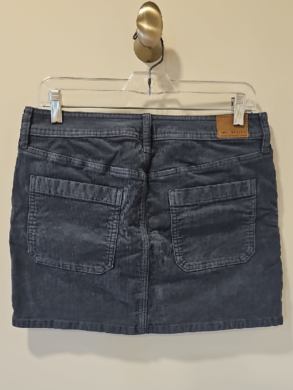 American Eagle High Waisted Corduroy Mini Skirt; EUC; Size 10; Teal color - Picture 6 of 7
